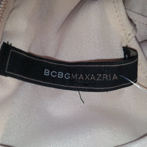 BCBG MaxAzria tiered bare pink halter cocktail/party/prom dress NWOT - Picture 4 of 7